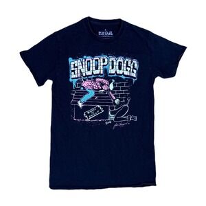 Joe Cool Snoop Dogg Graphic T-Shirt Mens Small Black Excellent Streetwear Tee